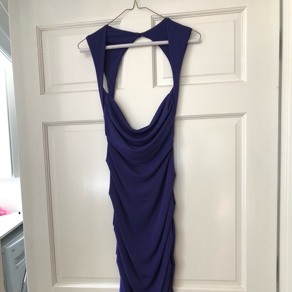 Nicole Miller ruched knee length cocktail dress